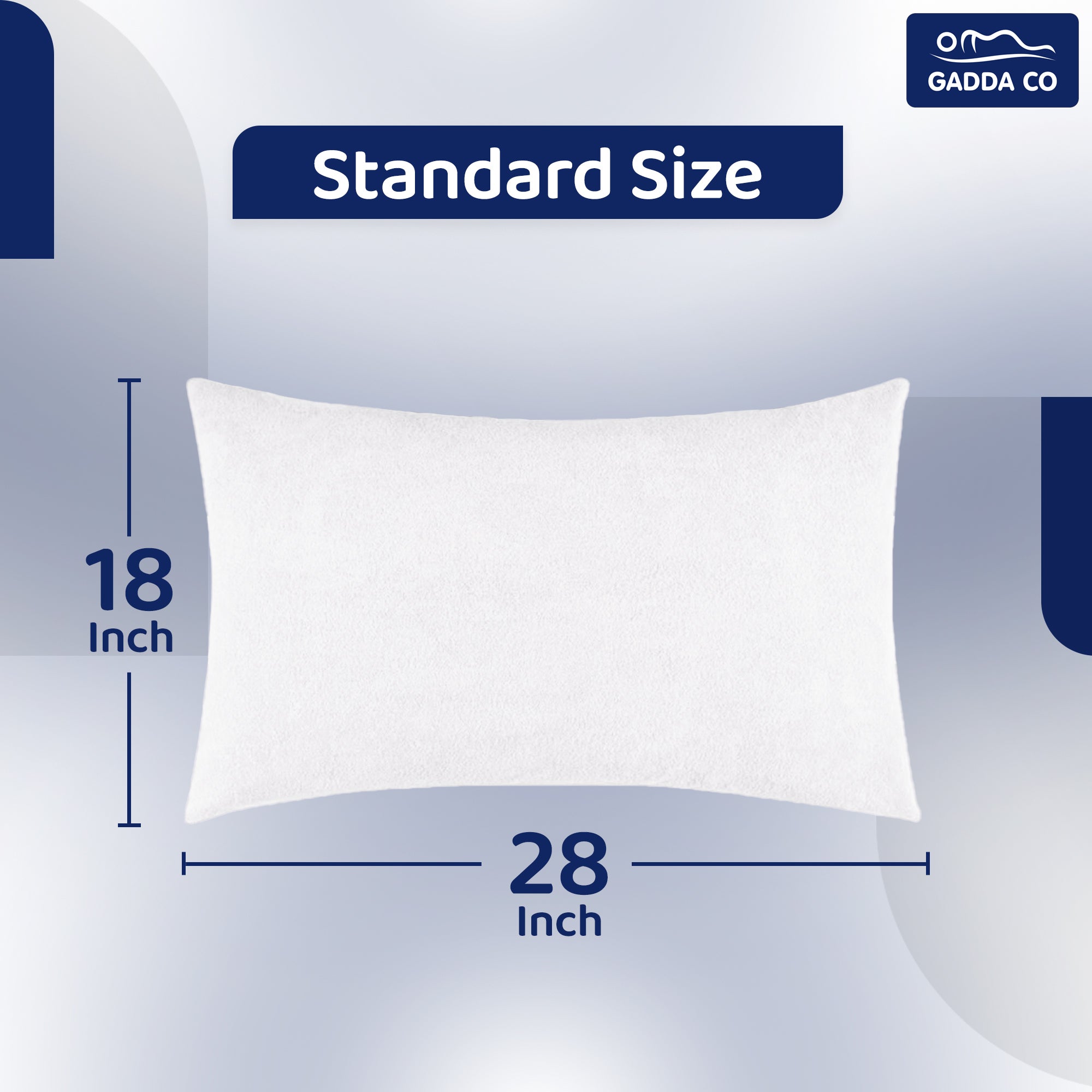 Terry Pillow Protector Cover with Zipper – White | GADDA CO