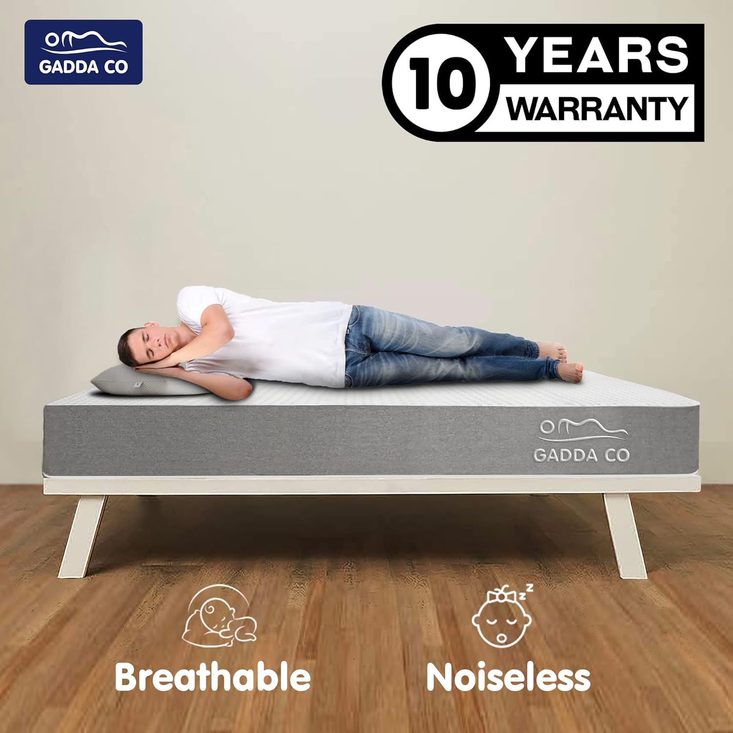 Memory Foam Mattress Queen Bed 72x60x6 Inch | GADDA CO