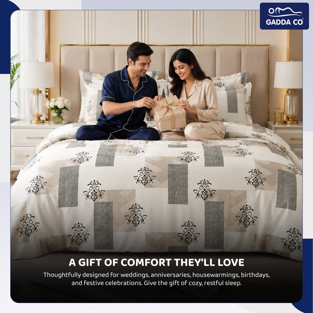 Reversible AC & Winter Glace Cotton Comforter | Premium 220 GSM, 300 TC Ultra Soft Microfiber Comforter/Blanket/Quilt/Duvets for Double Bed | All Season| King Size -100 x 90 Inch | Off White