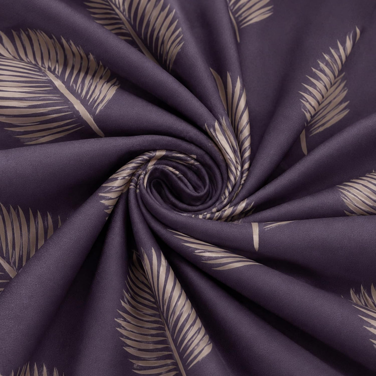 GADDA CO 300 TC Cotton Feel Premium Glace Cotton Flat Printed Bedsheet for Double Bed Queen Size (228 x 208 cm) with 2 Matching Pillow Covers| Plum