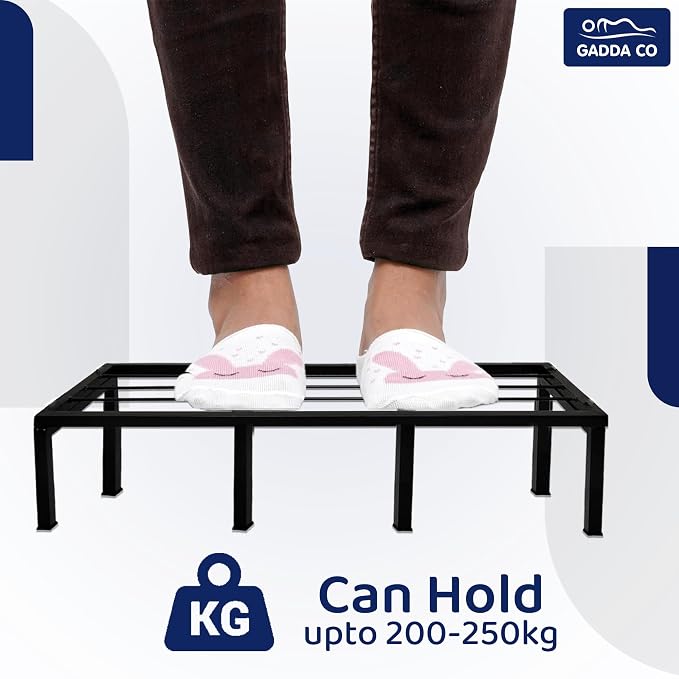 Gadda Co. Heavy-Duty Heavy-Duty Rectangular Iron Plant Stand (Pack of 4) | 60 x 22 x 11 cm