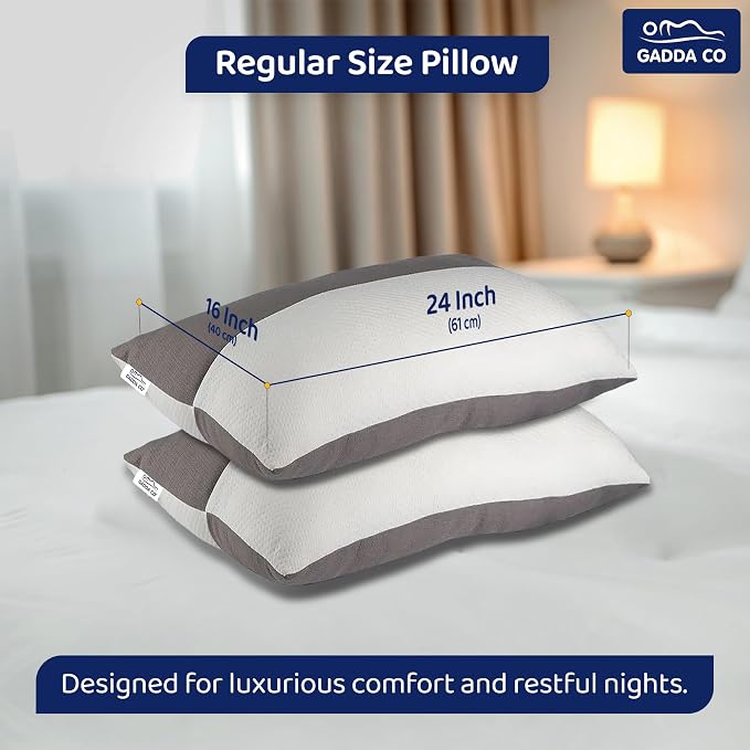 Gadda Co Ultimate Cloud-Soft Microfiber Bed Pillows (Pack of 2)