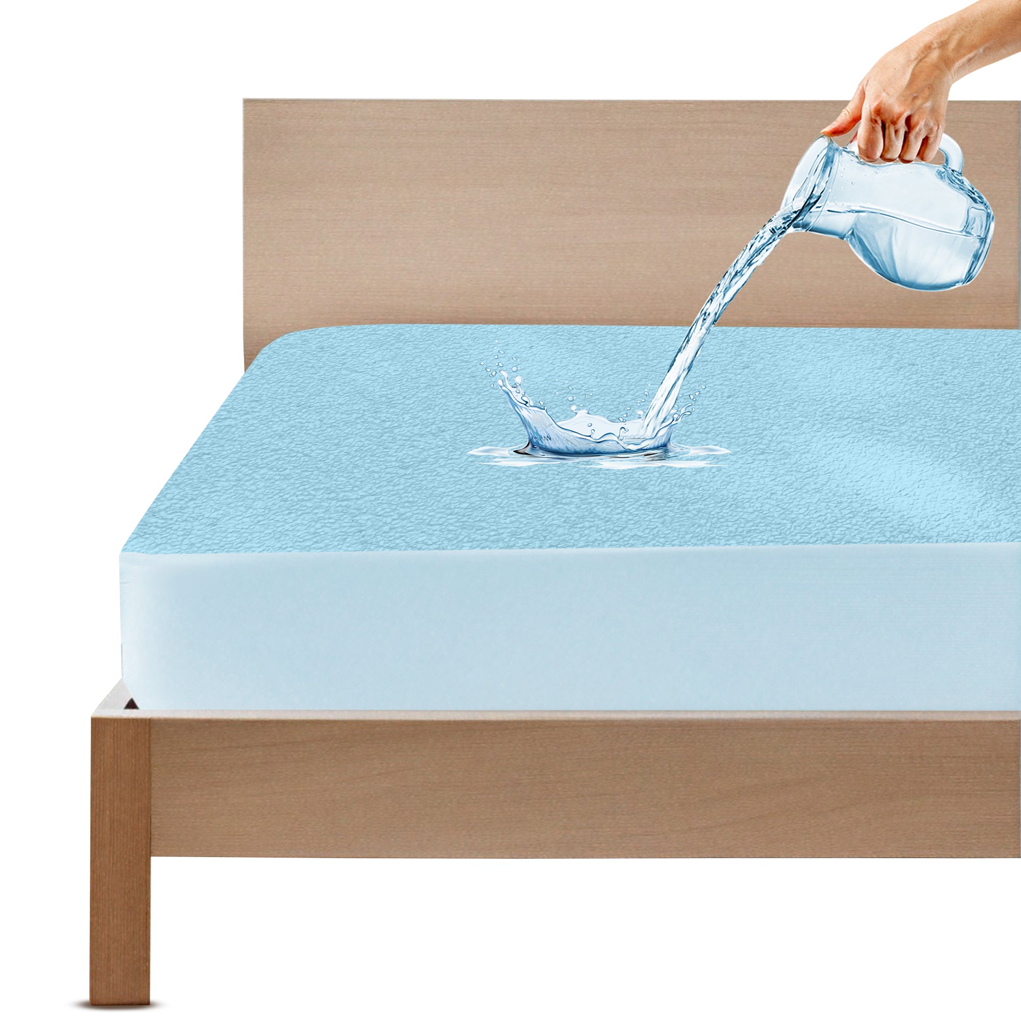 Waterproof Mattress Protector King Bed 72x84 – Blue | GADDA CO