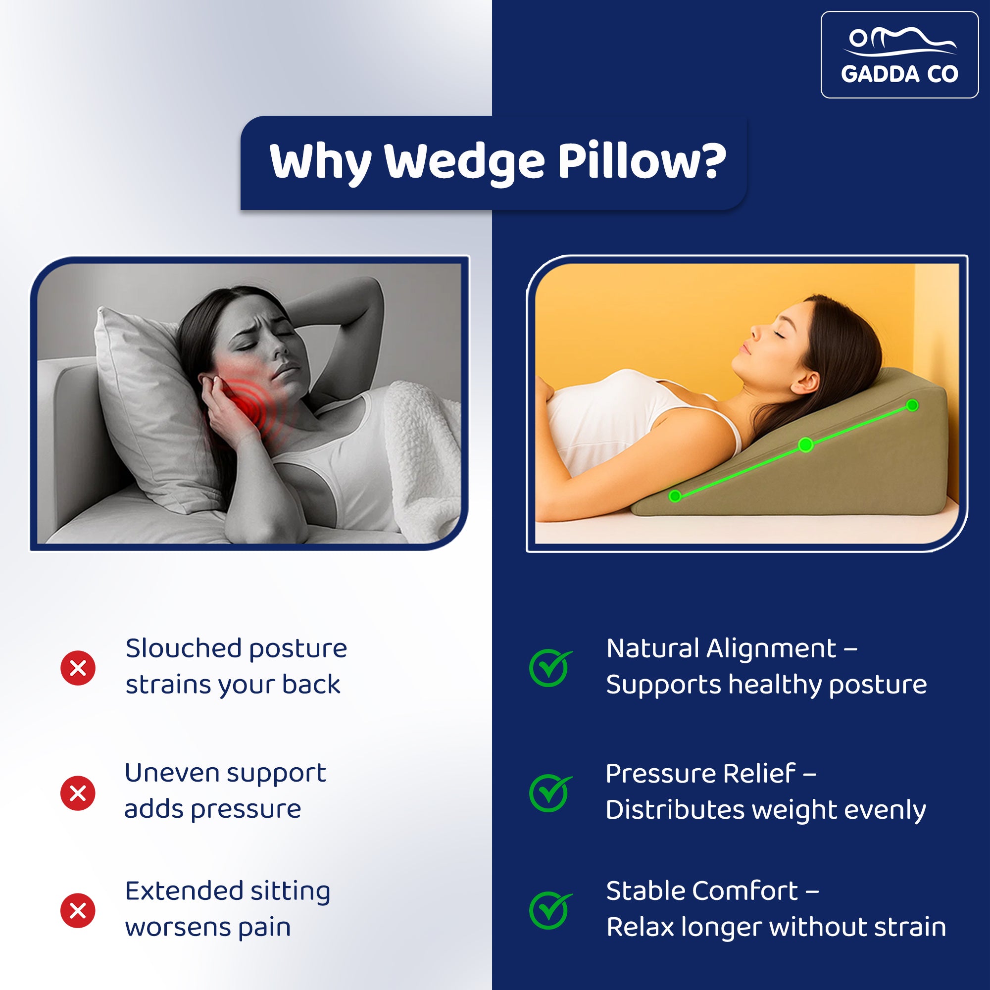 Wedge Seat Cushion | GADDA CO