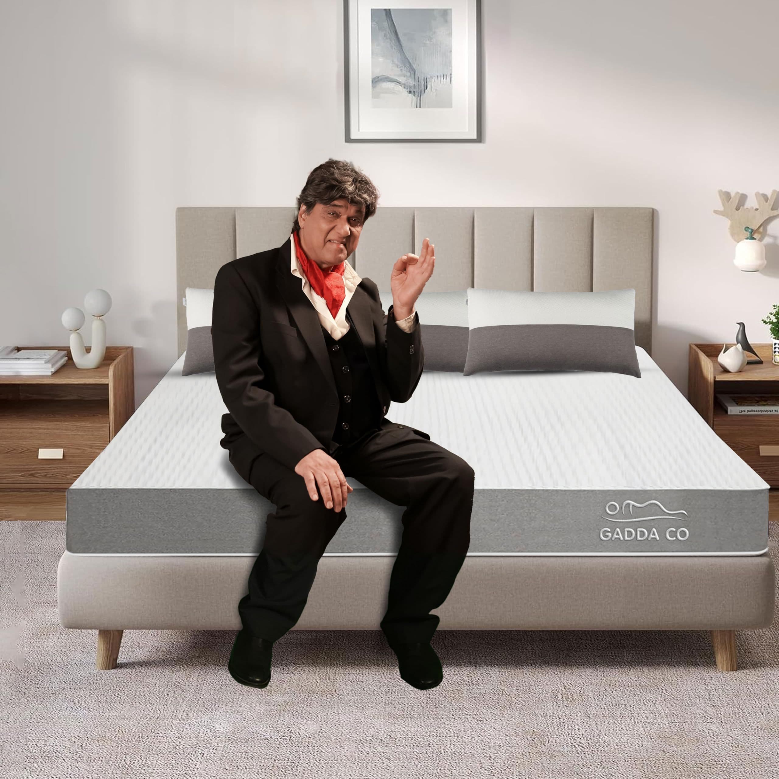 Mattress Single Bed Size - (72x36x6) White & Grey