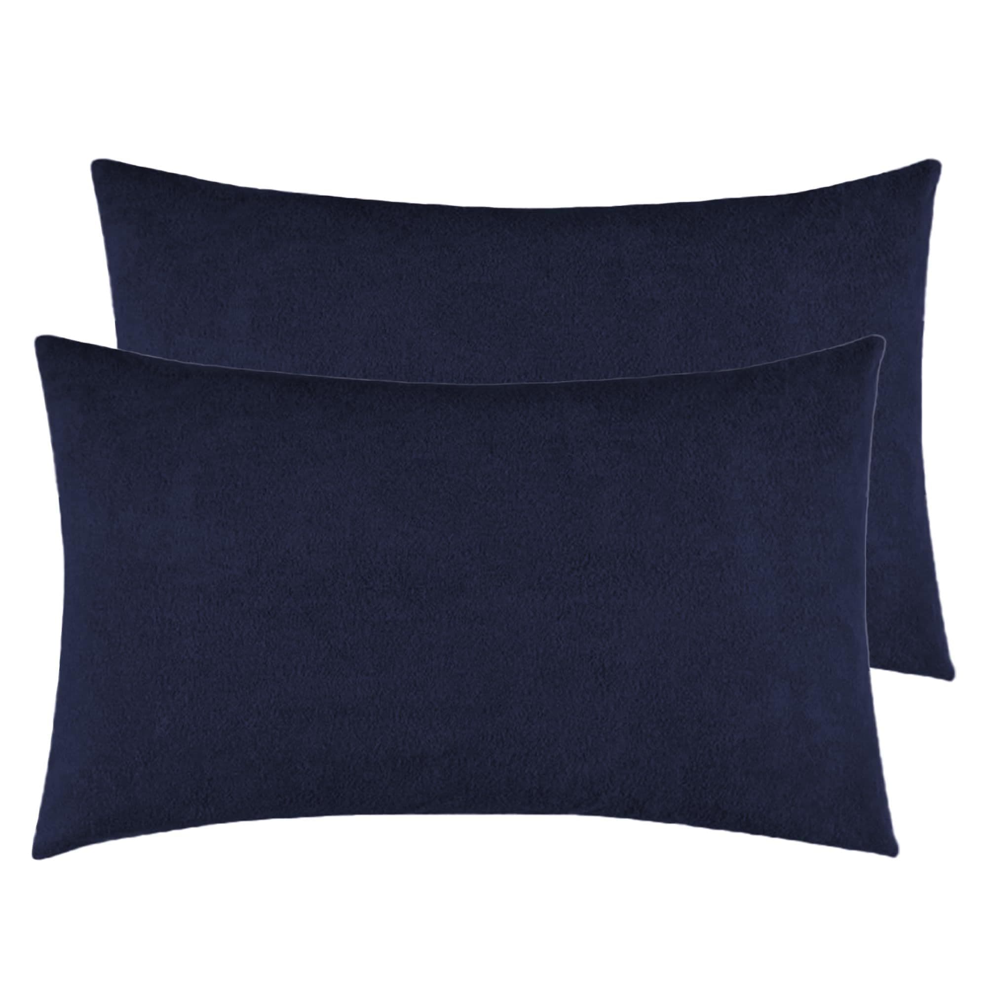 Soft Terry Dark Blue Colour Pillow Protector Cover with Zipper