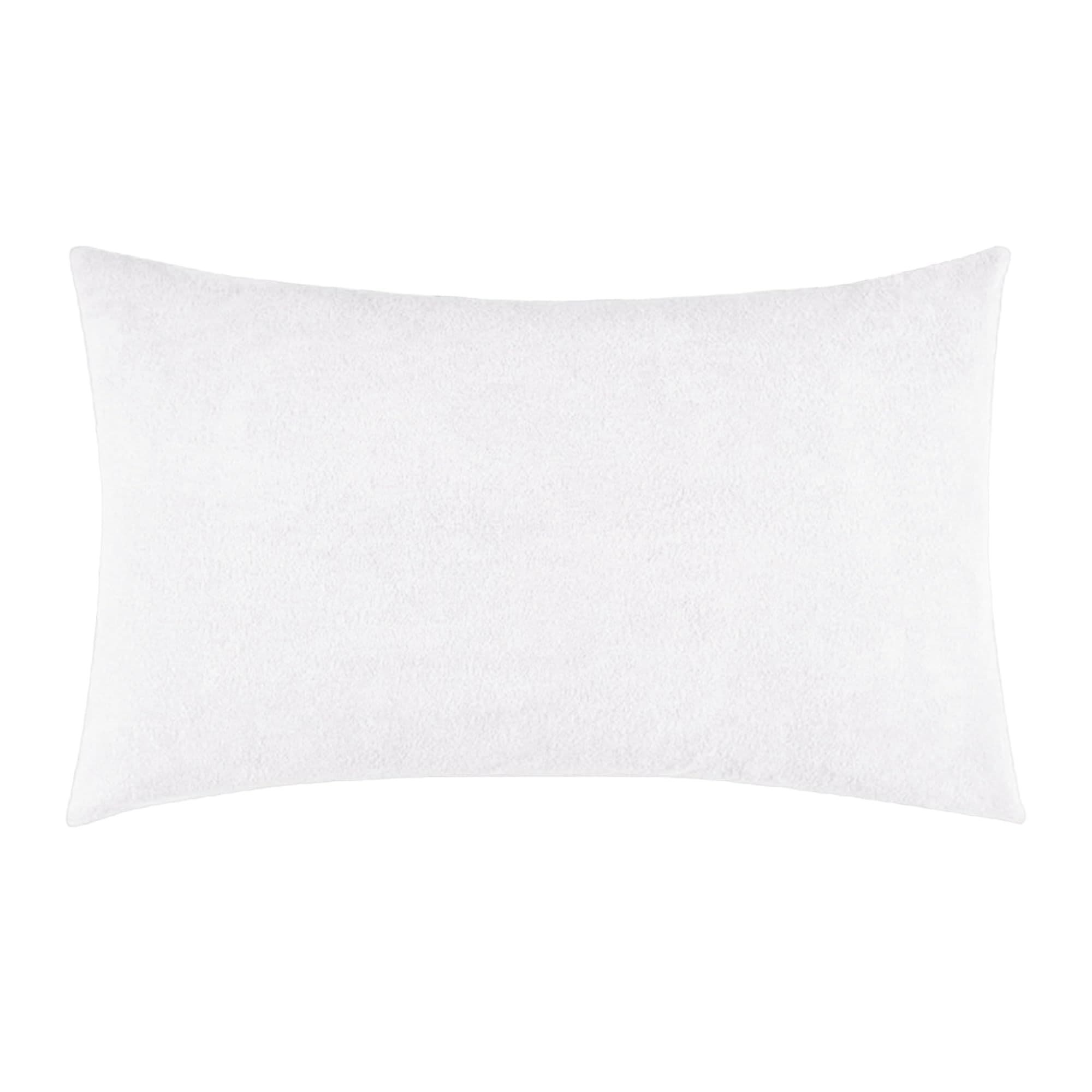Soft Terry White Colour Pillow Protector Cover with Zipper