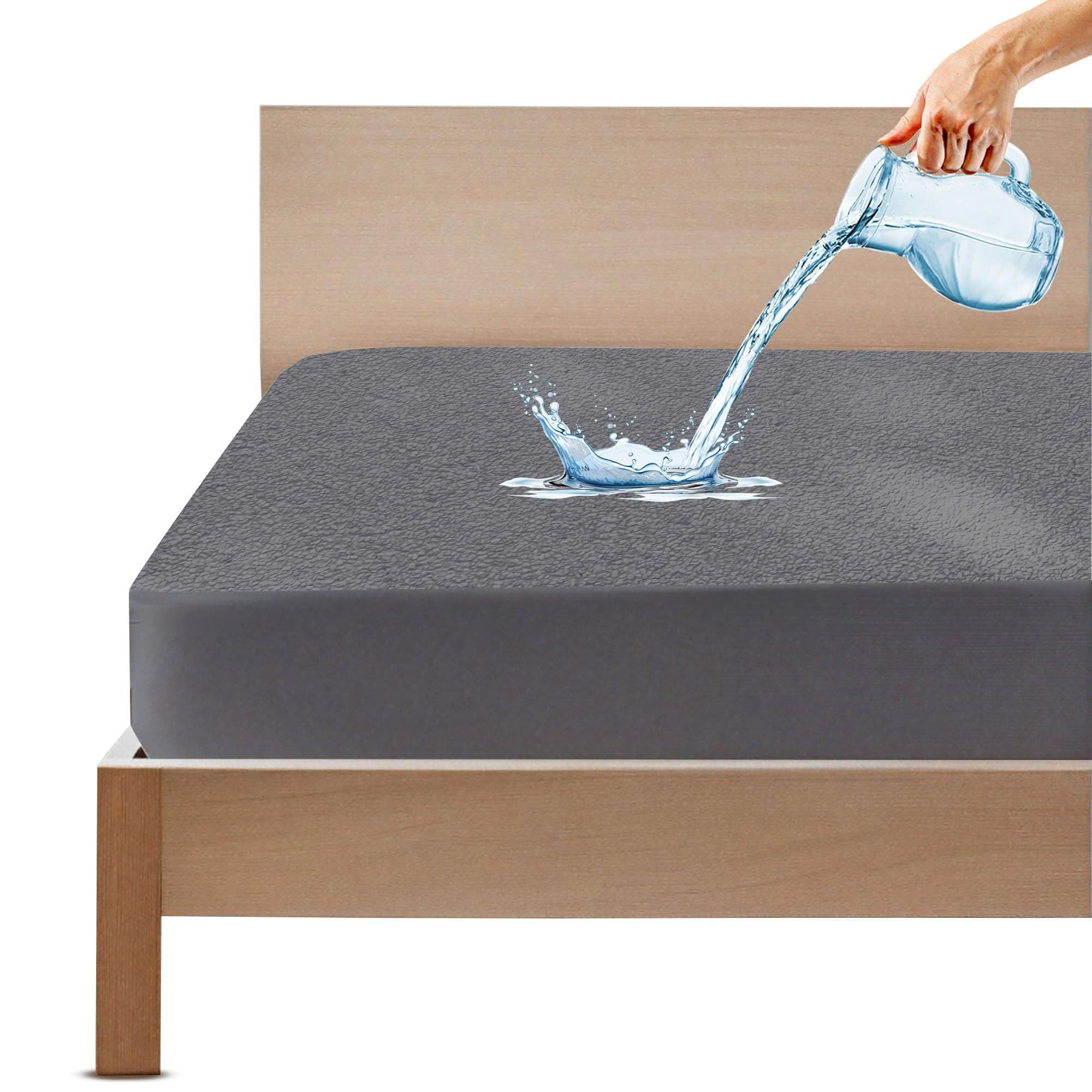 Cotton Feel Grey Colour Mattress Protector Queen Bed 72x60 Inch