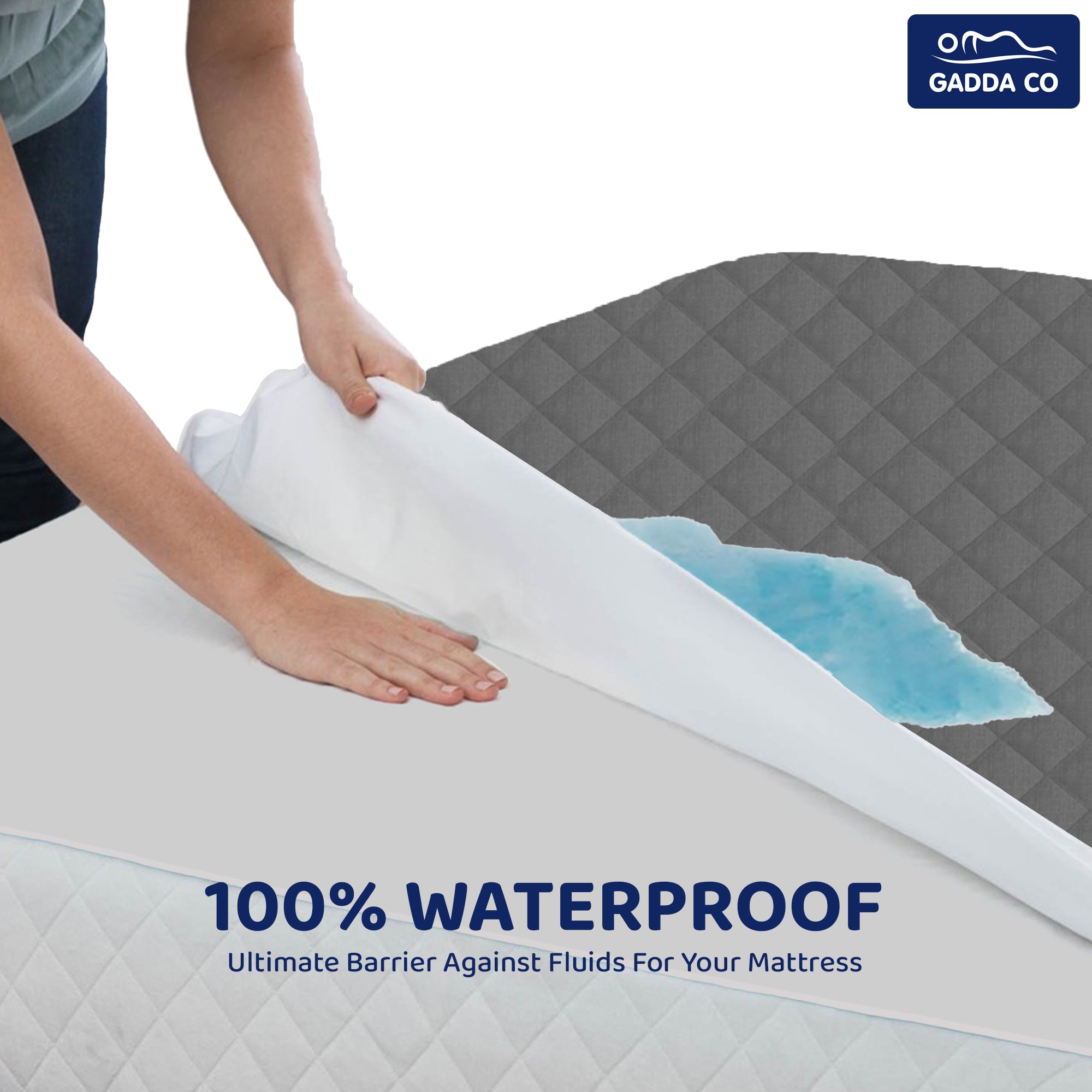 Waterproof Mattress Protector King Bed 72x72 – Grey | GADDA CO