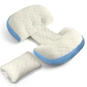 H-Shape Pregnancy Pillow — Blue | Back, Belly & Leg Support | Gadda Co