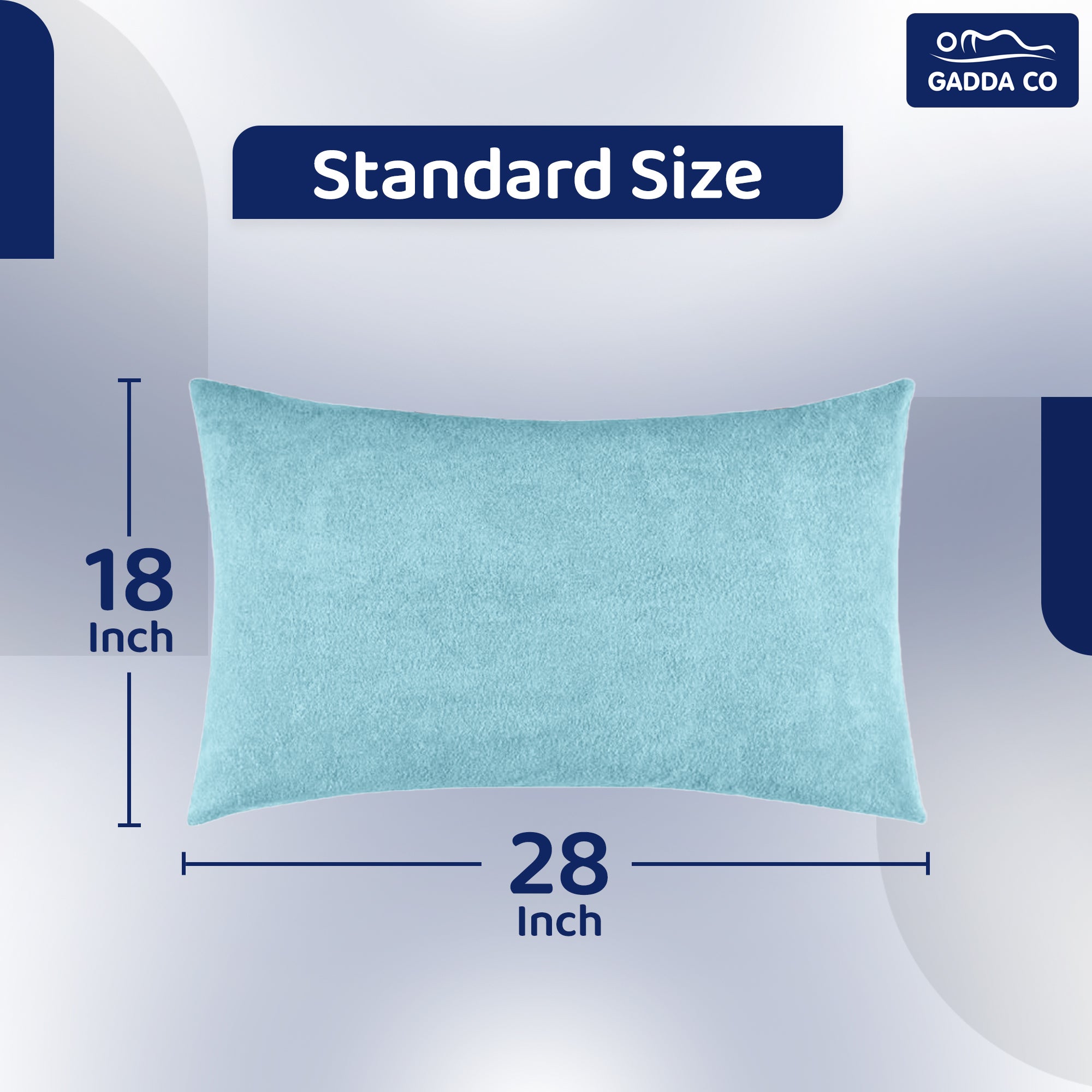 Terry Pillow Protector Cover with Zipper – Blue | GADDA CO