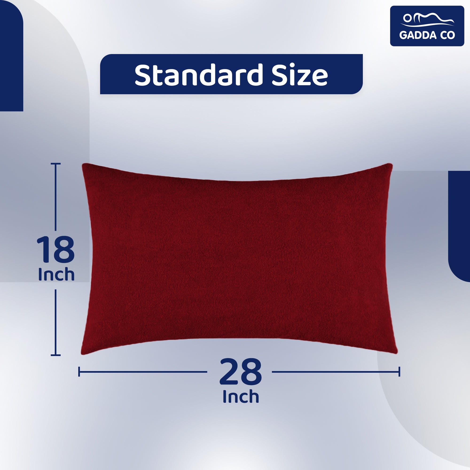 Terry Pillow Protector Cover with Zipper – Maroon Set of 6 | GADDA CO