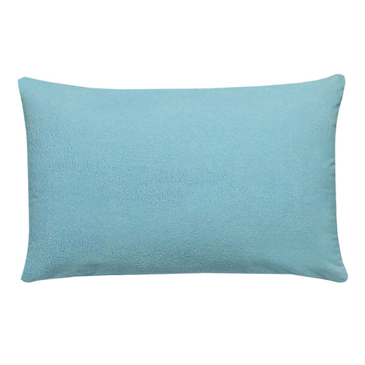 GADDA CO Water Resistant & Dust Mite Soft Terry Cotton Pillow Cover With Zipper & Protector - Standard Size - 18 X 28 Inch - Blue - Set of 1