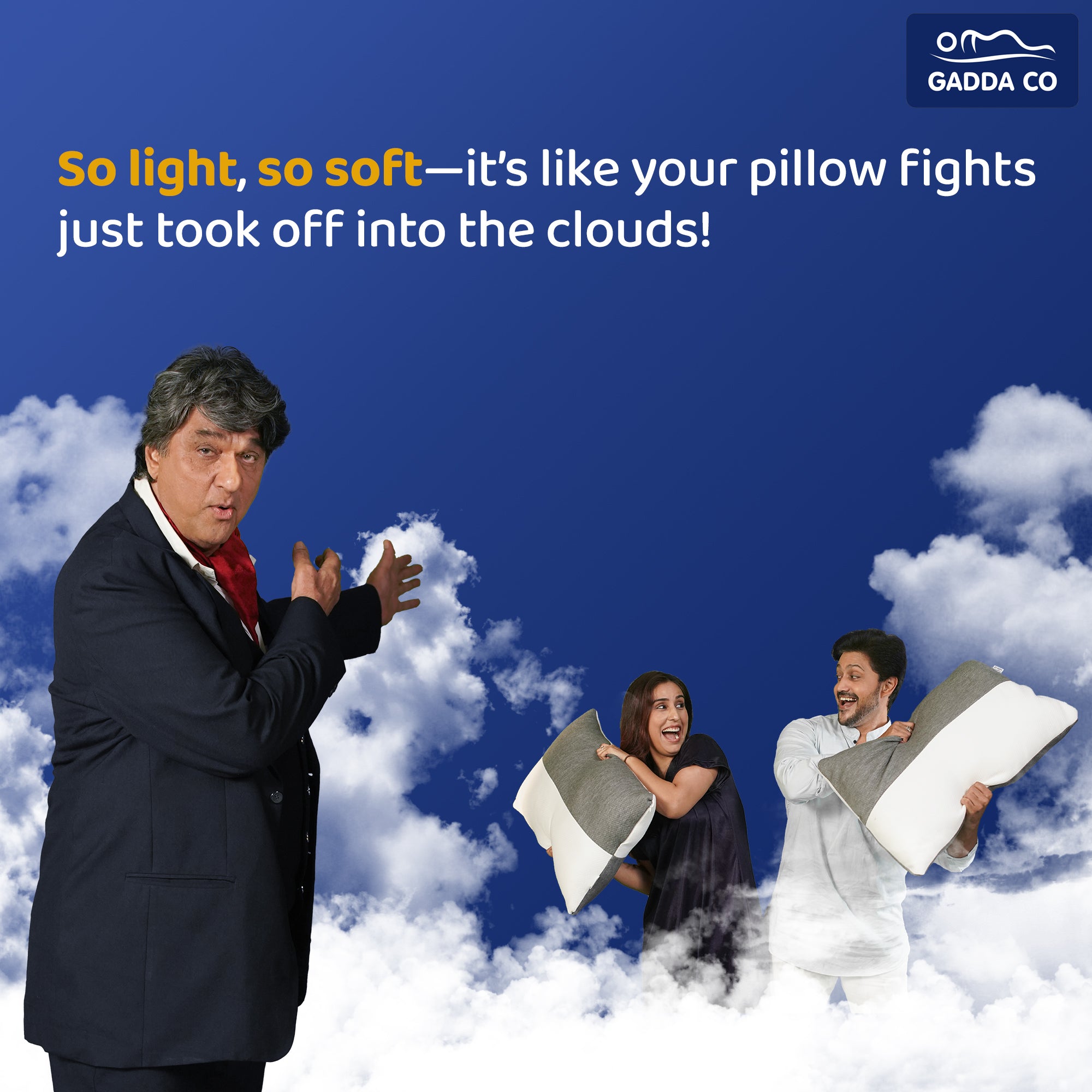 Hollow Fibre Sleeping Pillow with Zip – Set of 8 | GADDA CO