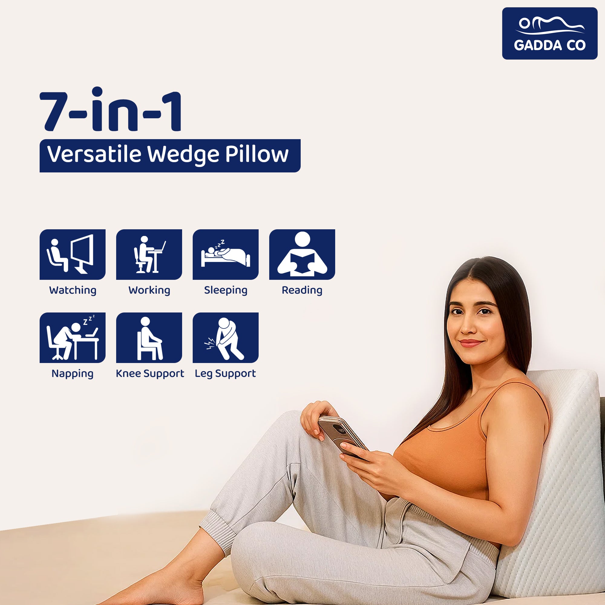 Orthopedic Wedge Pillow for Sleeping | GADDA CO