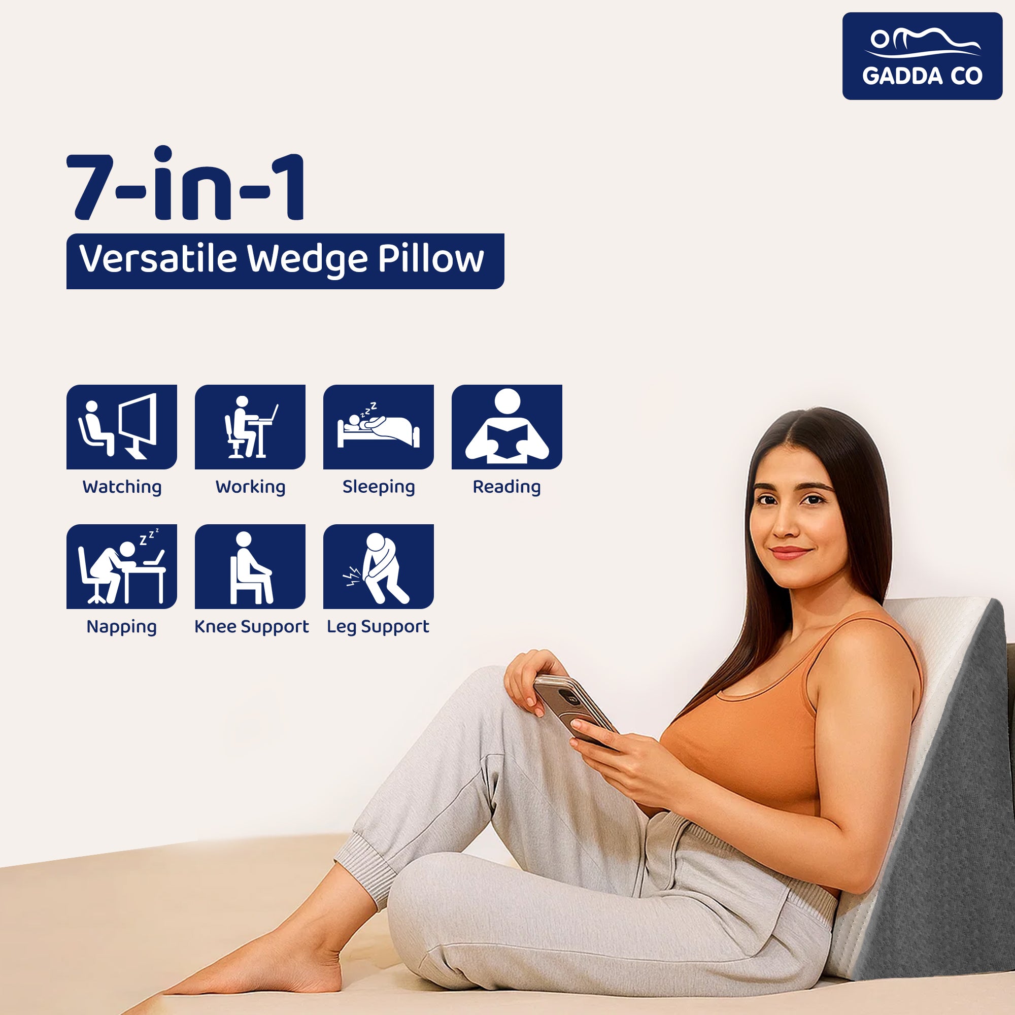 Wedge Pillow for Acid Reflux, GERD & Sleeping | GADDA CO