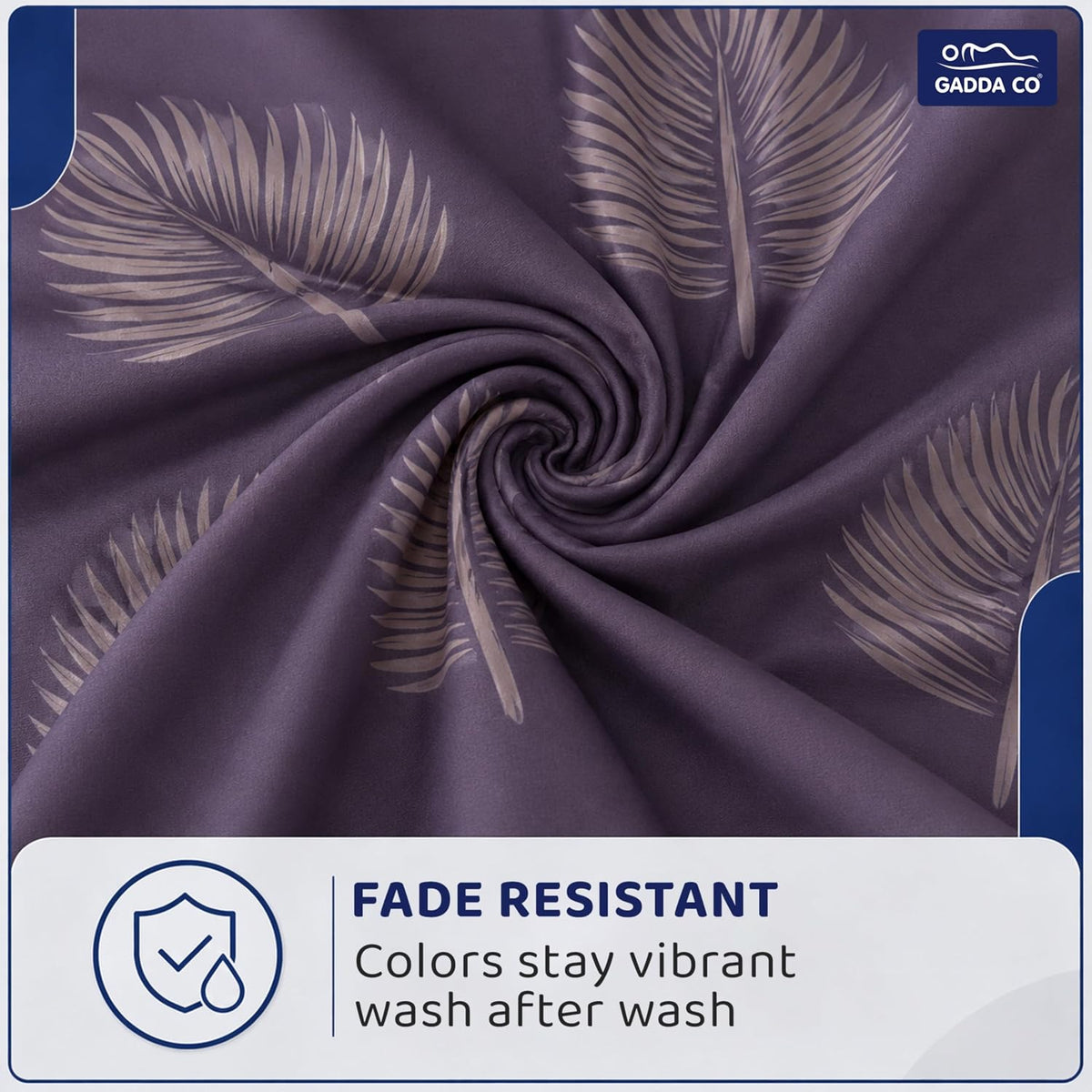 GADDA CO 300 TC Elastic Fitted Bedsheet Set – Queen | Plum Printed, Glace Cotton, 2 Pillow Covers