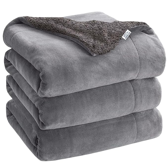 GADDA CO Premium Single Bed Sherpa Blanket | 150 x 228 cm | 200 TC