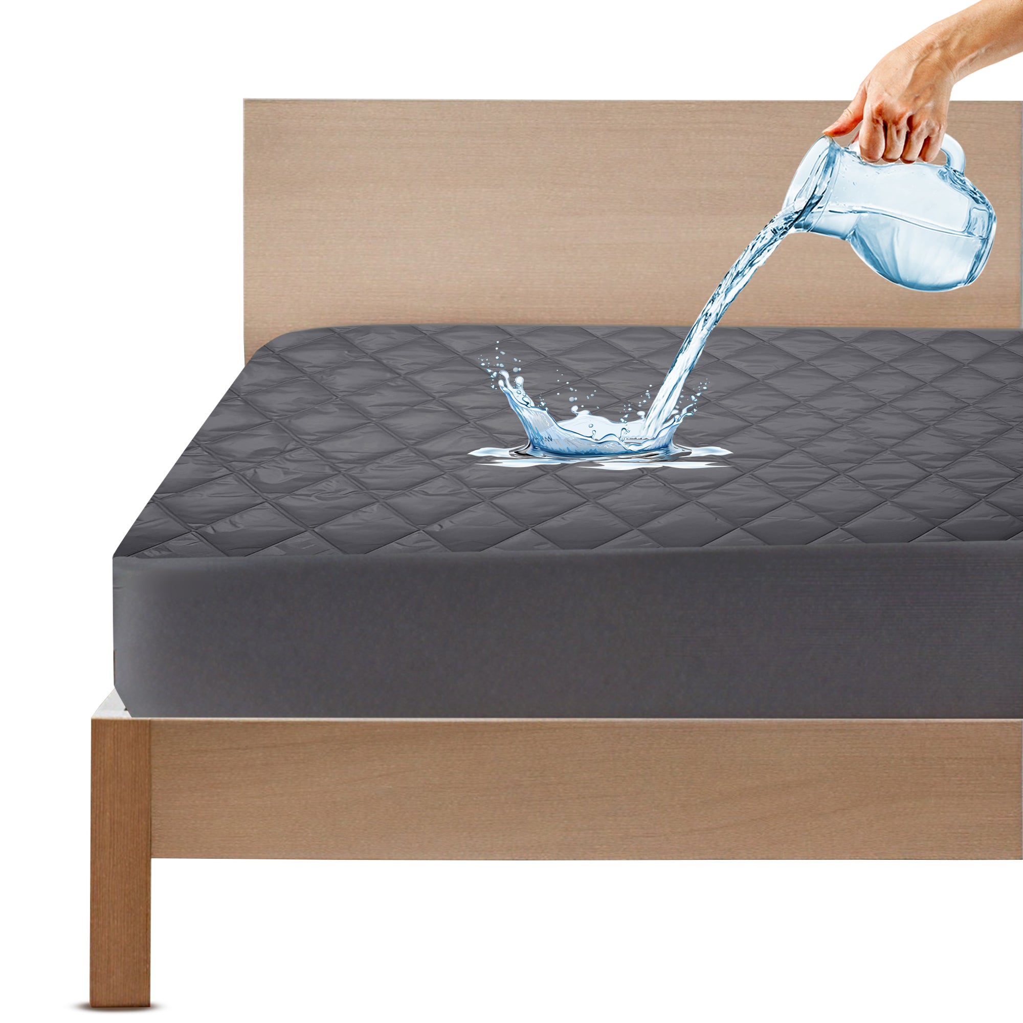 Waterproof Mattress Protector King Bed 72x72 – Grey | GADDA CO