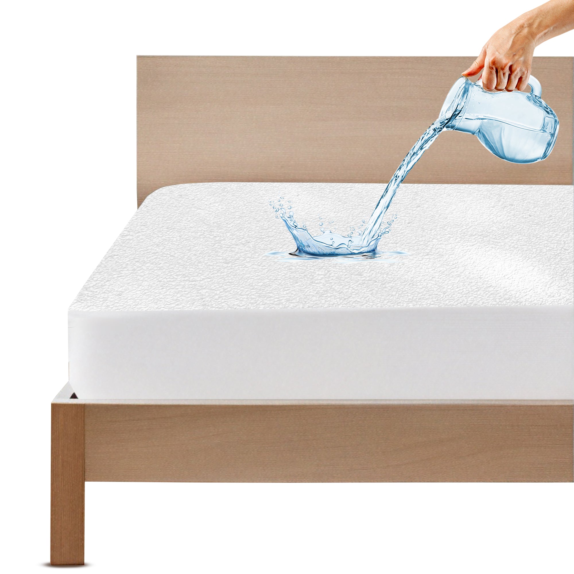 Waterproof Mattress Protector King Bed 72x84 – White | GADDA CO