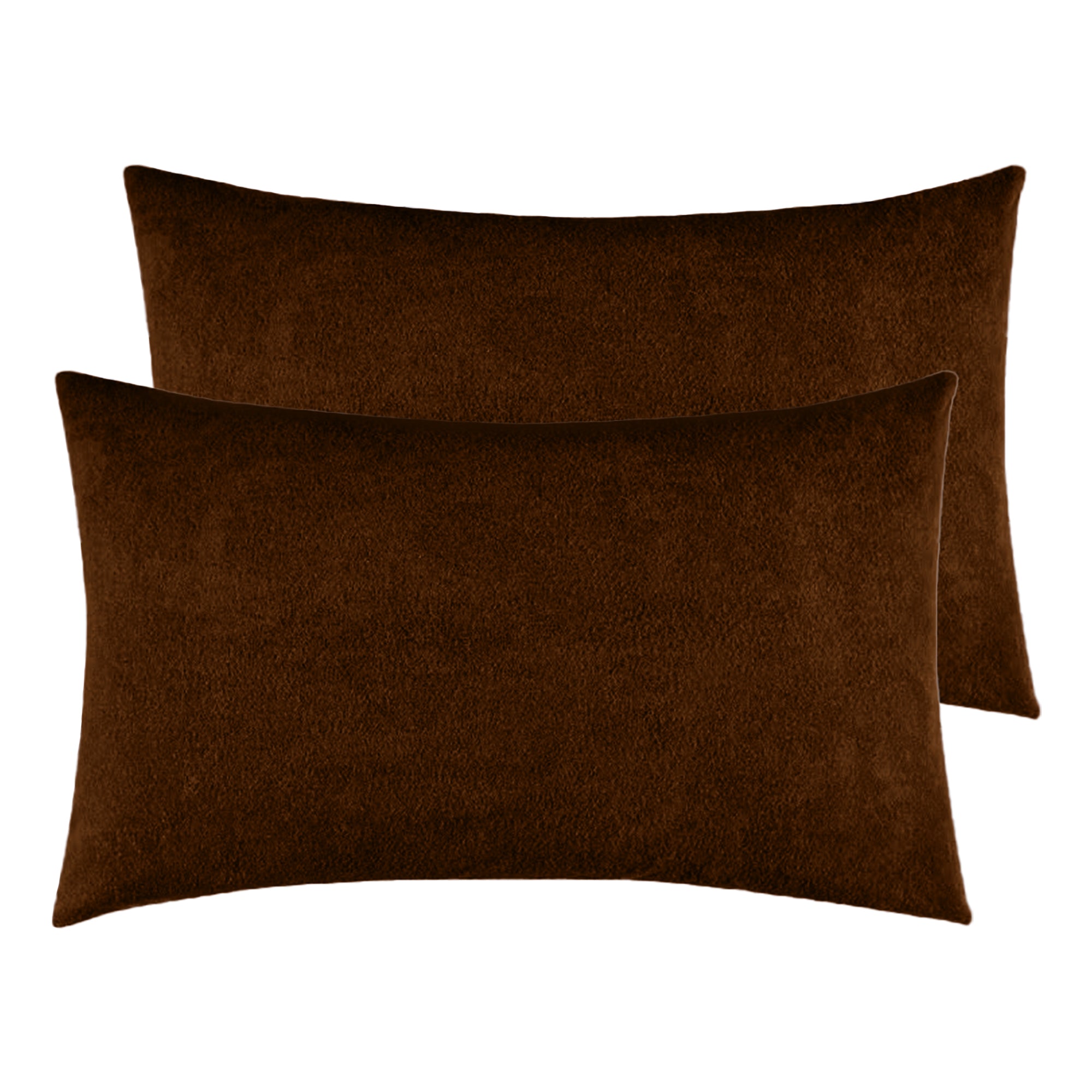 Terry Pillow Protector Cover with Zipper – Coffee Set of 2 | GADDA CO