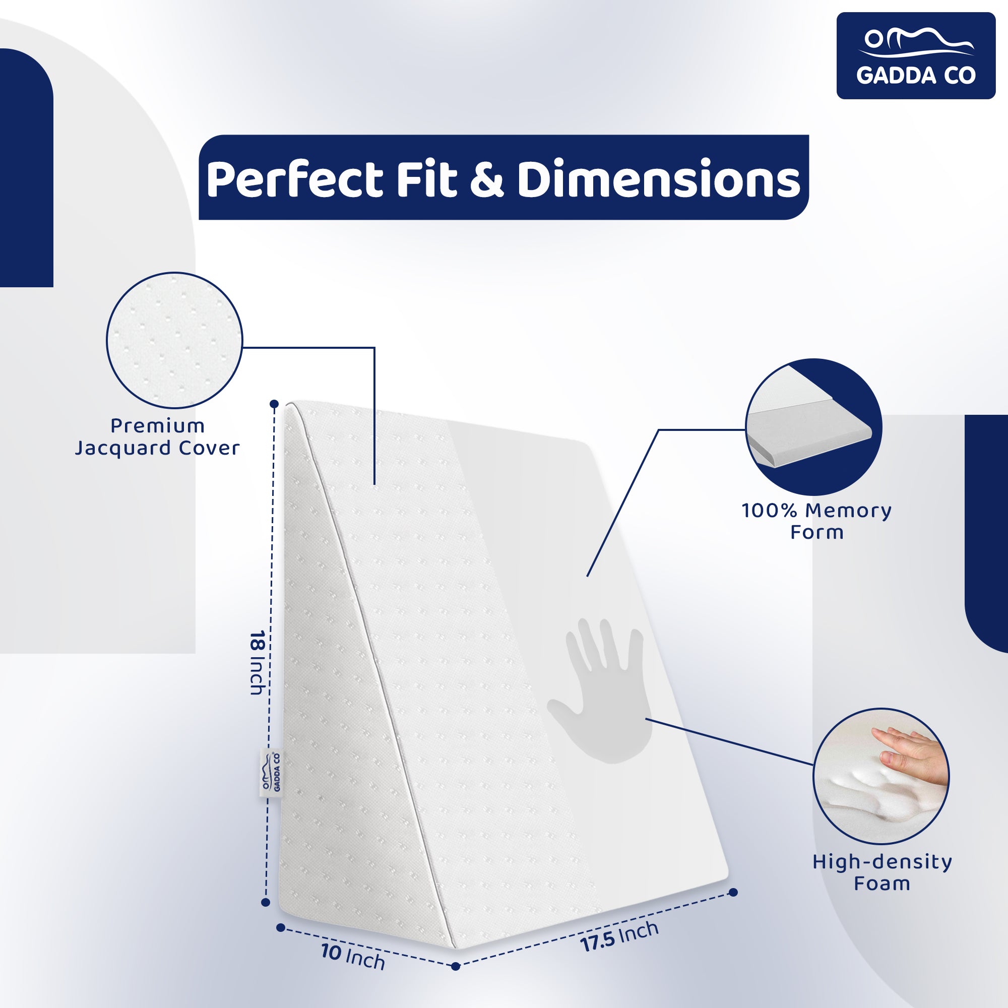 Orthopedic Wedge Pillow for Sleeping | GADDA CO