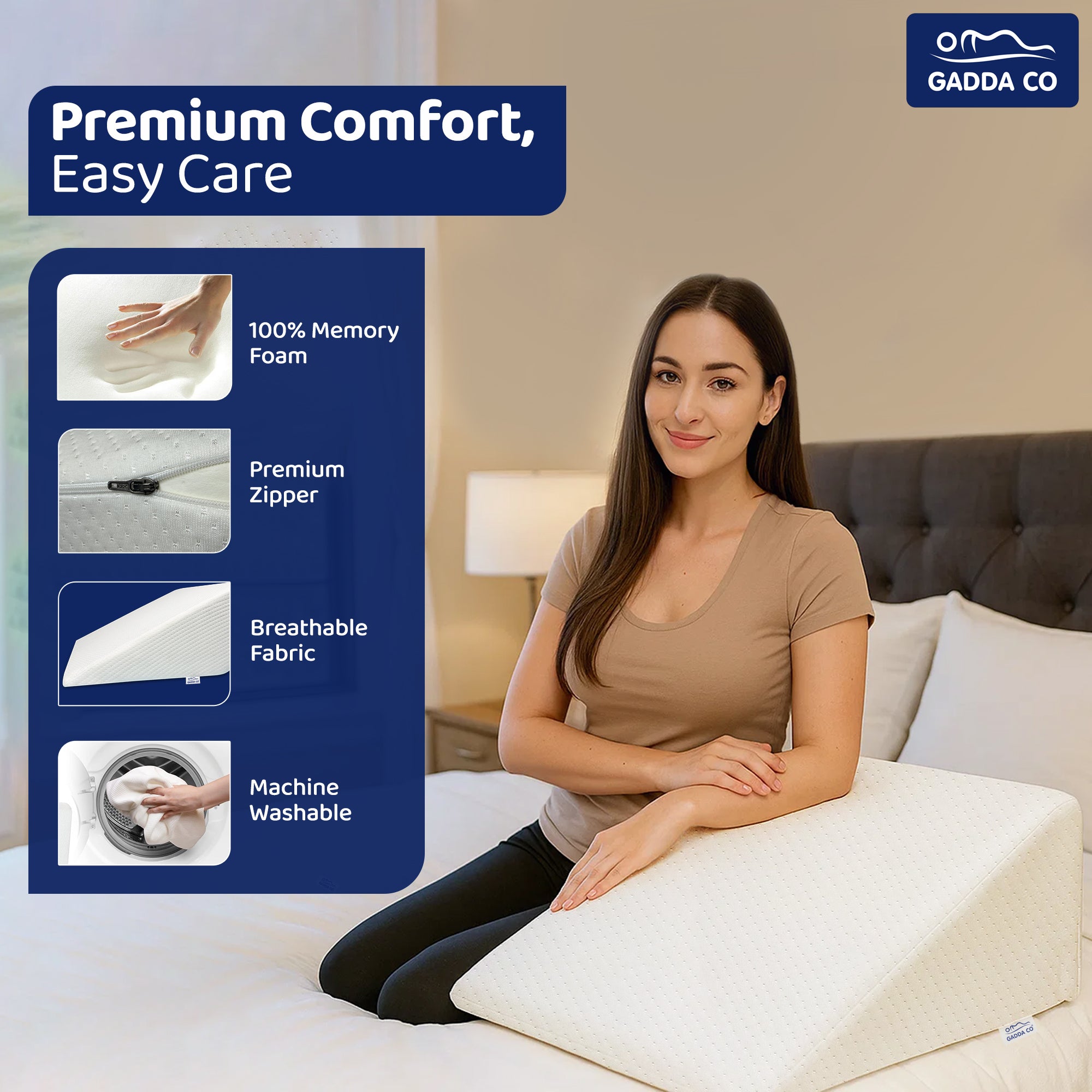 Orthopedic Wedge Pillow for Sleeping | GADDA CO