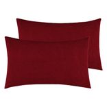 Terry Pillow Protector Cover with Zipper – Maroon Set of 2 | GADDA CO