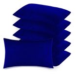 Terry Pillow Protector Cover with Zipper – Royal Blue Set of 6 | GADDA CO