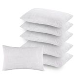 Terry Pillow Protector Cover with Zipper – White Set of 6 | GADDA CO