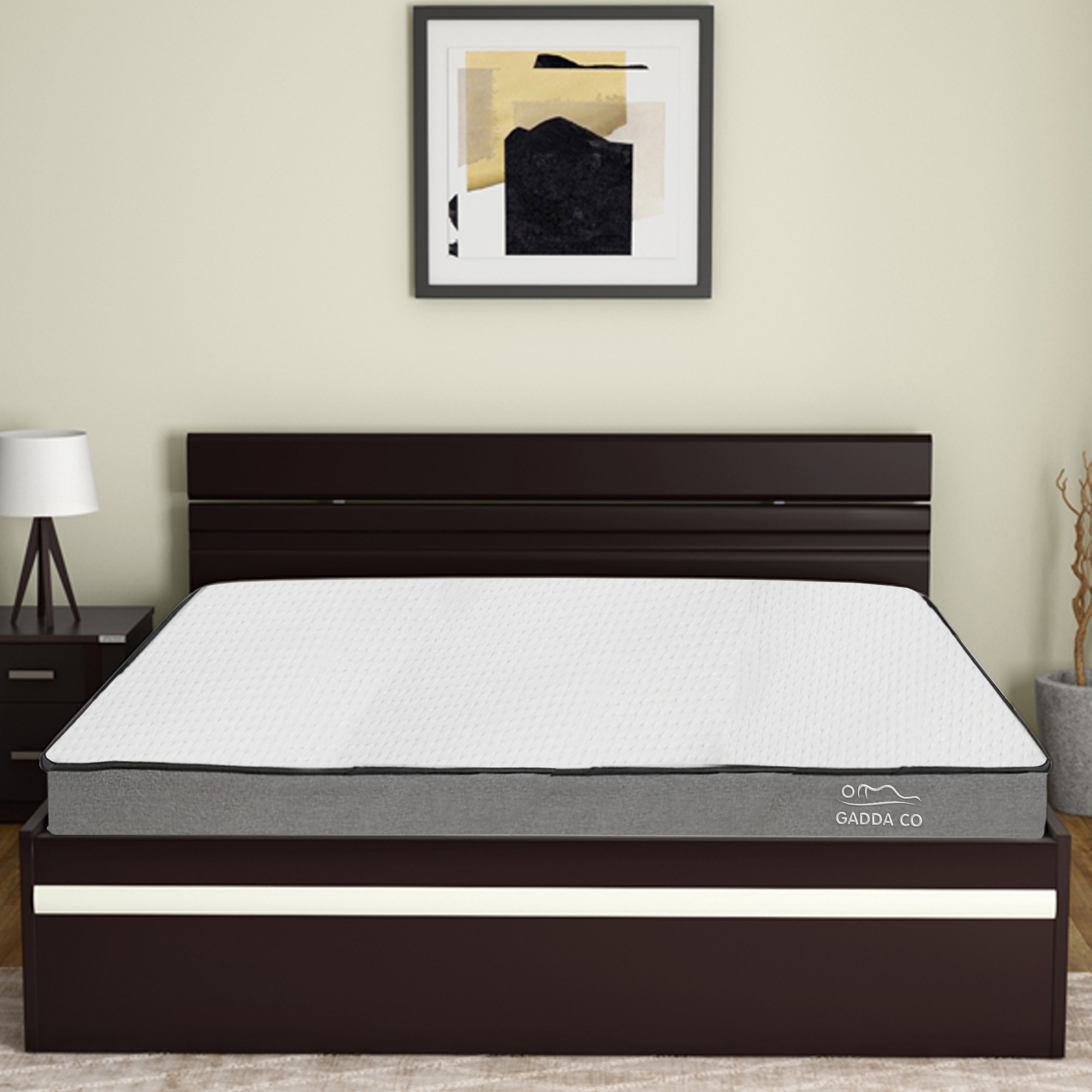 Body Adaptable Memory Form(Mattress), Double Bed, 72x72x6 Inches, Specifically Engineered 3 Layer Technology for Dual Comfort