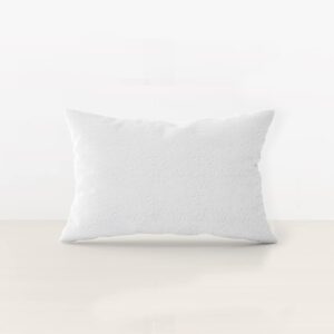 GADDA CO Water Resistant Pillow Cover with Cotton Terry Ultra Soft, Pillow Protector Against Bed Bugs and Dust Mites – Standard Size - 18 X 28 Inch - White - Set of 1